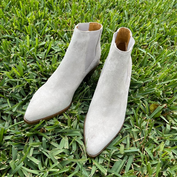 - RAG & BONE Razor Light Grey suede leather Chelsea boot size 37 - Picture 2 of 14
